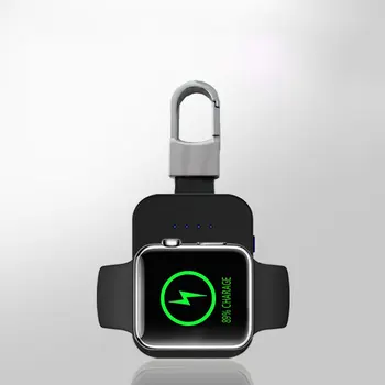

QI Wireless Charger Power Bank for iWatch 1 2 3 4 Portable Mini External Battery Pack KeyChain for Apple Watch Wireless Charger