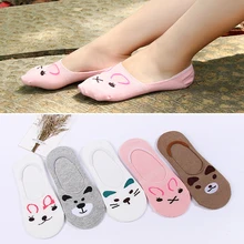 

Women Invisible Boat Socks for Summer Anti Slip Silicone No Show Socks Comfortable Cotton Blend Liner Socks Chausette Femme