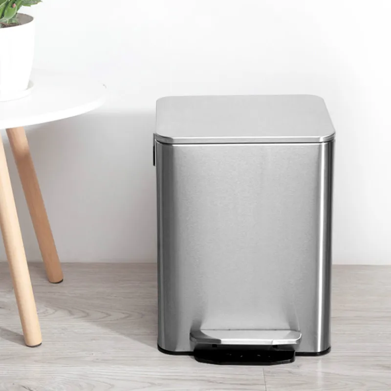 

Stainless Trash Can Large Trash Can with Lid Recycle Waste Bin Kitchen Separation Cubo Basura Reciclaje Waste Container AC50LT