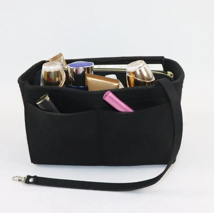 Сумка-Органайзер из войлочной ткани для макияжа, сумочка-органайзер для путешествий, внутренний кошелек, портативные косметички