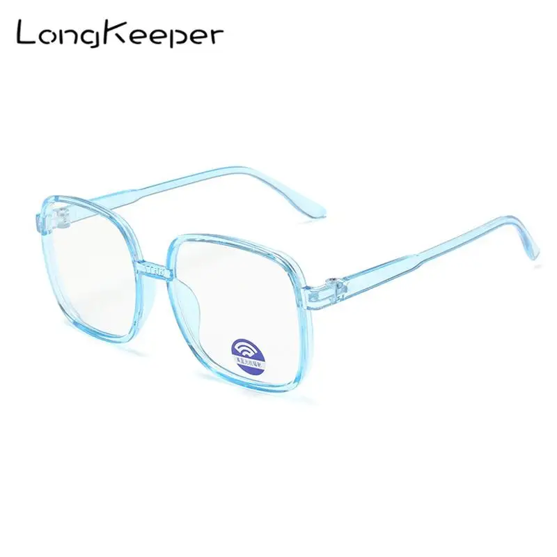 

LongKeeper Kids Anti-blue Light Glasses Frame Classic Square Big Eyeglasses Frame Boys Girls Optical Computer Glasses Frames