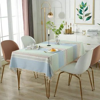 

Garden Style Waterproof Table Cloth Tablecloth Table Top Decoration Rectangular Cloth Household Products Dustproof Tablecloth