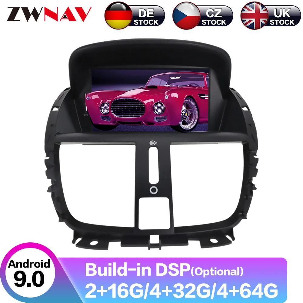 

Car Radio Player Android 9 GPS Navigation For Peugeot 207 2008 2009 2010 2011 2012 2013 2014 Radio Head Unit Multimedia Player