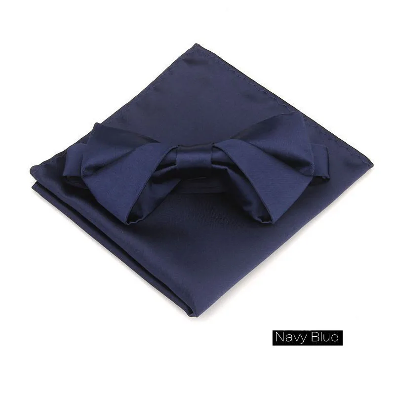 solid blue bird bow tie