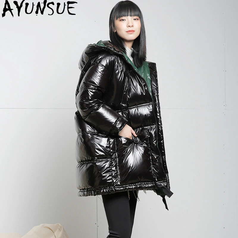 AYUNSUE женский пуховик с капюшоном зимнее пальто для женщин длинная куртка | Пуховики -4000179308280