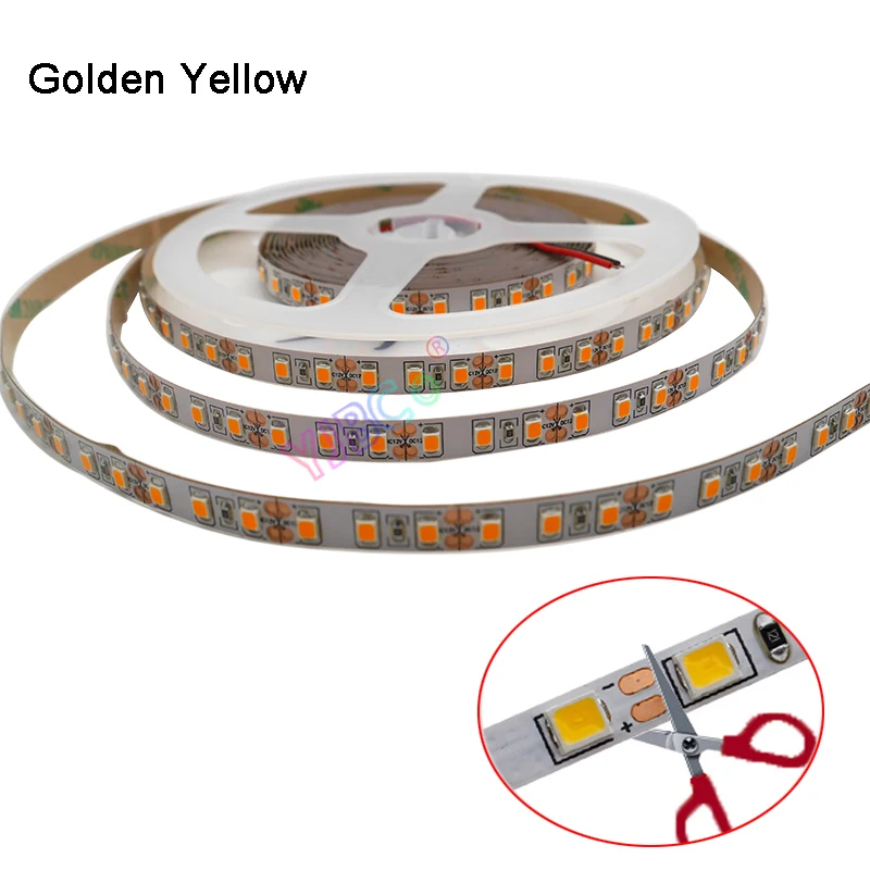 Высокий светильник 5 м DC12V 2835 SMD 120 светодиодный s/M IP20 гибкая светодиодная лента светильник белый/теплый белый/синий/голубой/золотой/желтый