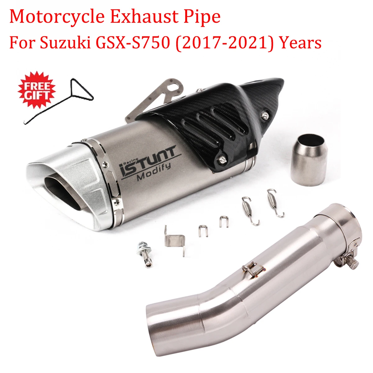 US $71.20 Motorcycle YOSHIMURA Exhaust Modified DB Killer 51mm Muffler Escape motocross Middle Link Pipe For GSXS750 GSXS750 20172021