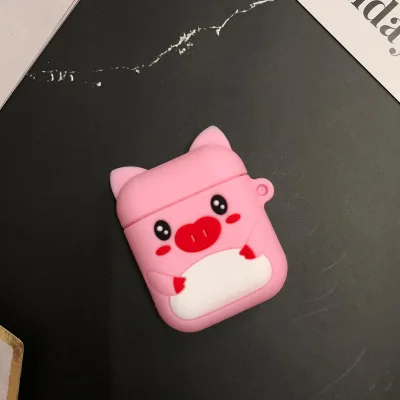 Зеленый Силиконовый чехол для airpods 2 airpods, чехол с милым единорогом, розовый мультяшный защитный чехол, беспроводной чехол для наушников air pods 2, чехол - Цвет: Зеленый