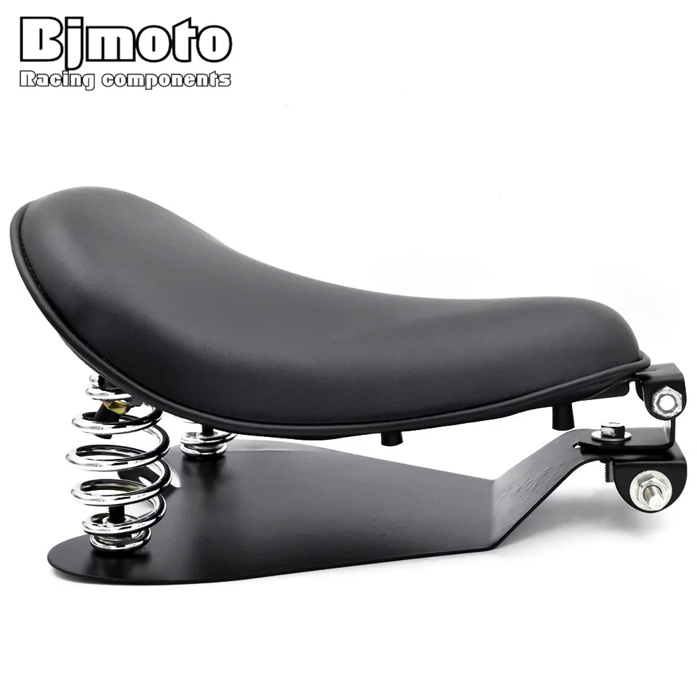 BJMOTO Black Leather Driver Solo Slim сиденье с монтажным кронштейном для Harley Sportster Bobber
