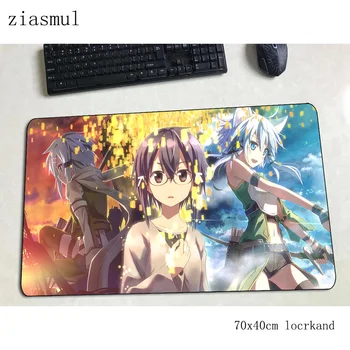 

sao mouse pad locked edge Computer mat 70x40cm gaming mousepad large esports padmouse keyboard games pc gamer desk