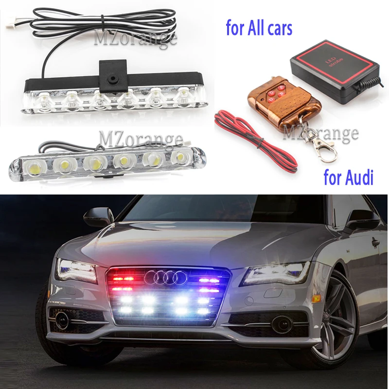 Cena Światło stroboskopowe policja flasher 2x6 LED światła policyjne straboskopowe światła stroboskopowe światło policyjne światło stroboskopowe LED samochód fso flash w samochodzie