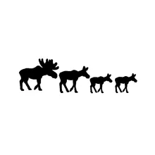 Забавные наклейки для автомобиля Moose Family виниловые аксессуары