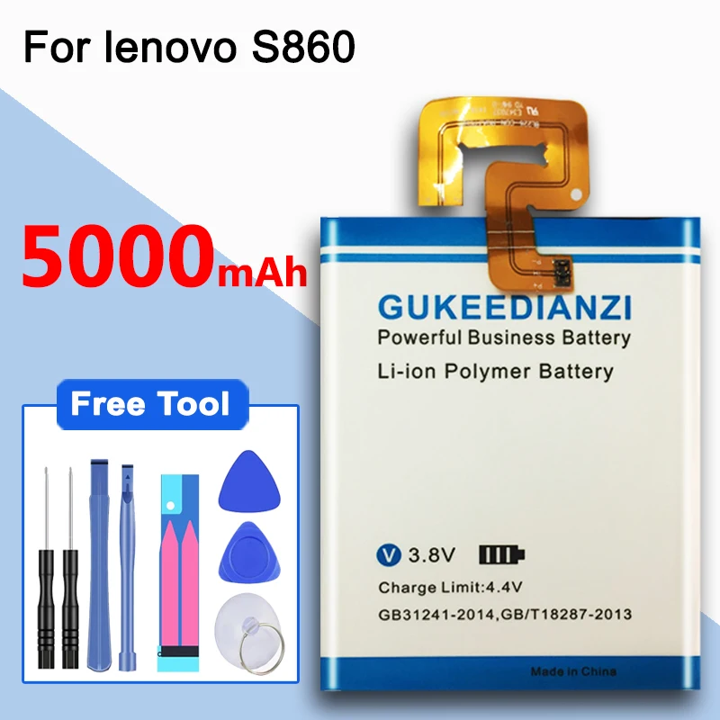 GUKEEDIANZI BL226 5000 мА/ч, Батарея для lenovo bl226 BL226 S860 запасная батарея для мобильного телефона