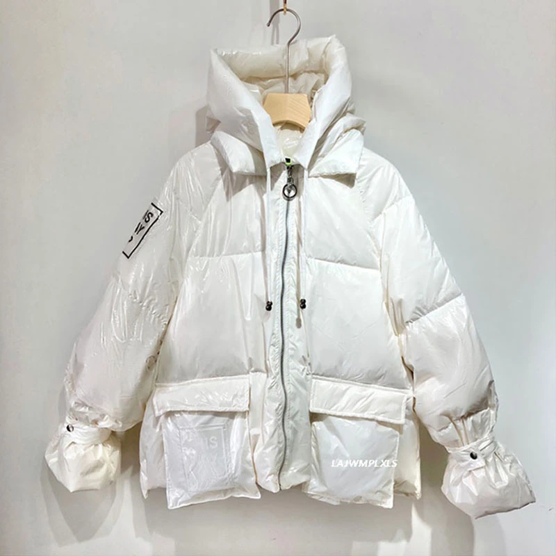 2020 New glossy hooded Winter coat Women coat