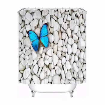 

Bath Curtain For Bathroom Custom Retro Butterfly Specimen Home Decor Shower Curtain Waterproof Fabric Hooks #180417-01-34