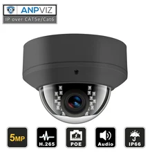 Совместимость Hikvision 5MP IP POE камера наружная H.265/H.264 купольная CCTV сетевая камера широкоугольная 2,8 мм, 30 м ИК ONVIF