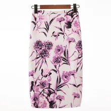 Элегантные цветочные юбки с цифровым принтом для женщин, Сексуальная Повседневная модная юбка с высокой талией в стиле ретро с цветочным принтом