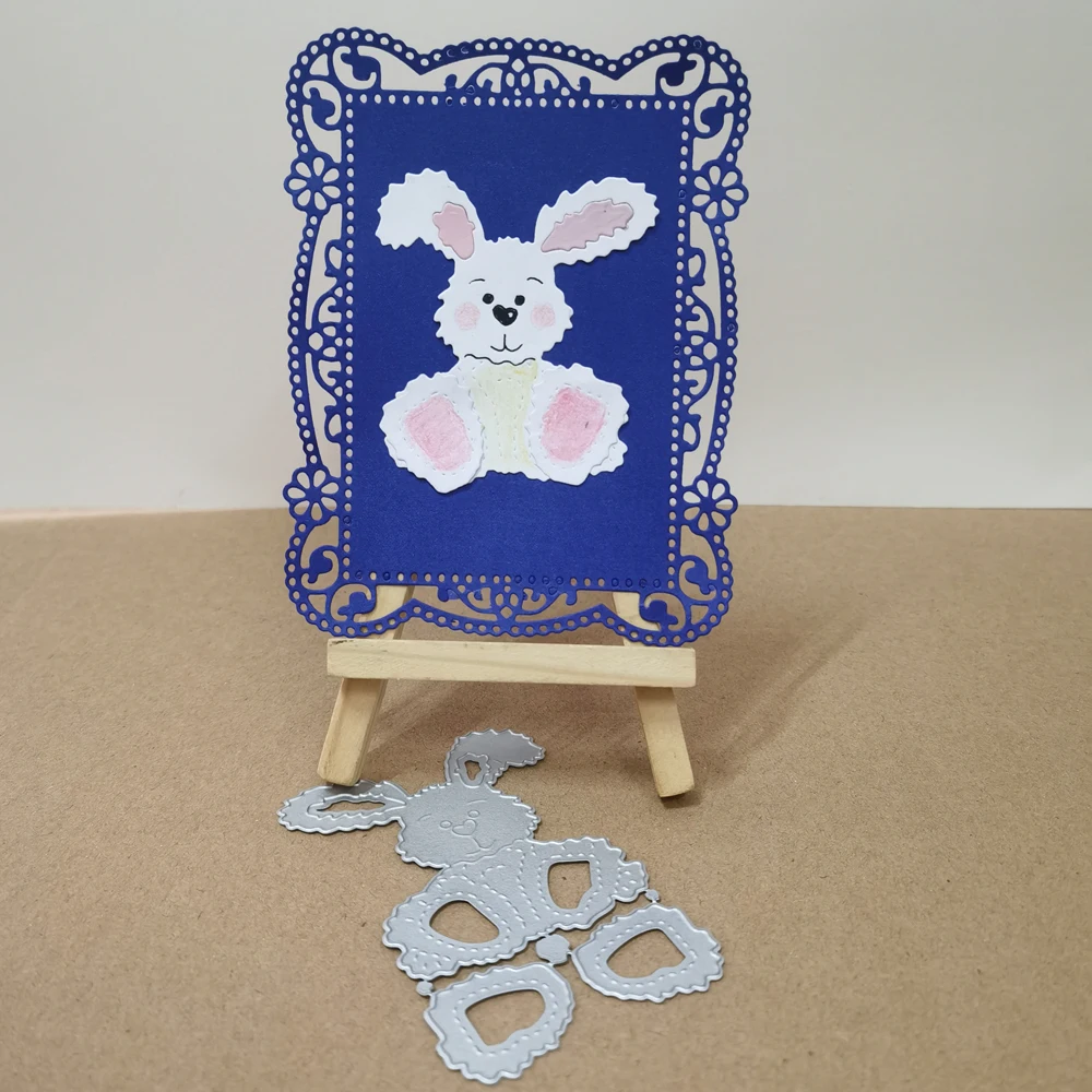 Lovely Easter Rabbit Metal cutting Mould DIY scrapbook Decoration process Die-cut Paper Card making New template | Дом и сад