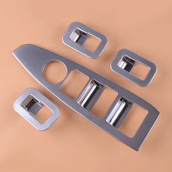 

beler 4Pcs/set ABS Chrome Interior Door Window Switch Panel Cover Trim Car Styling Fit for Mazda CX-5 2012 2013 2014 2015 2016