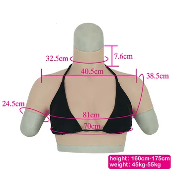 

Top B-cup Realistic Silicone Breast Form for Crossdresser Drag Queen Shemale Cosplay Transgender Short Sleeve Fake Boobs