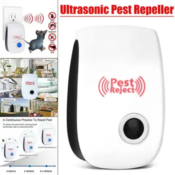 

Electronic Mosquito Repellent Indoor Cockroach Mosquito Insect Killer Rodent Contro Ultrasonic Pest Repeller UK/AU/ES/AU Plug