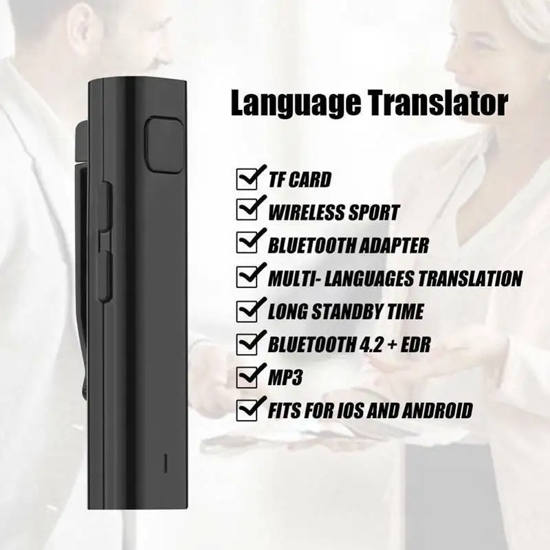 Умный голосовой переводчик портативный двусторонний перевод в реальном времени многоязычный