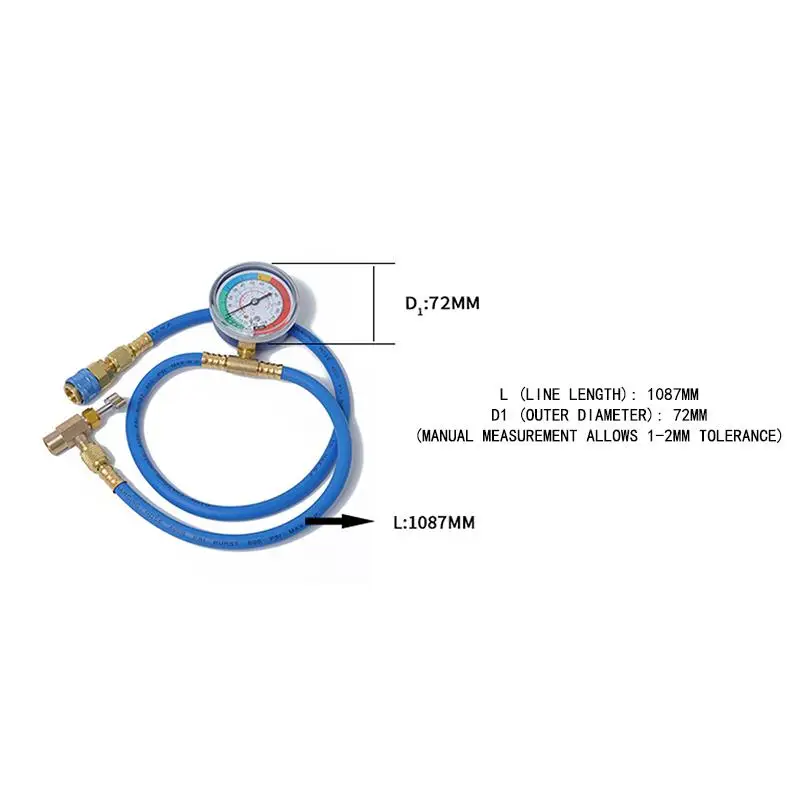 Прочный инструмент для ремонта кондиционера автомобиля быстросъемный хладагент разъем R134a кондиционер трубка из фторида манометр
