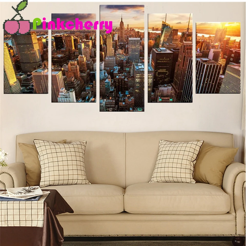 

Набор для алмазной вышивки «закат», 5 шт.