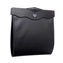 Умный светодиодный автомобильный мусорный бак водонепроницаемый мешок для мусора кожаный карман для хранения многоразового использования