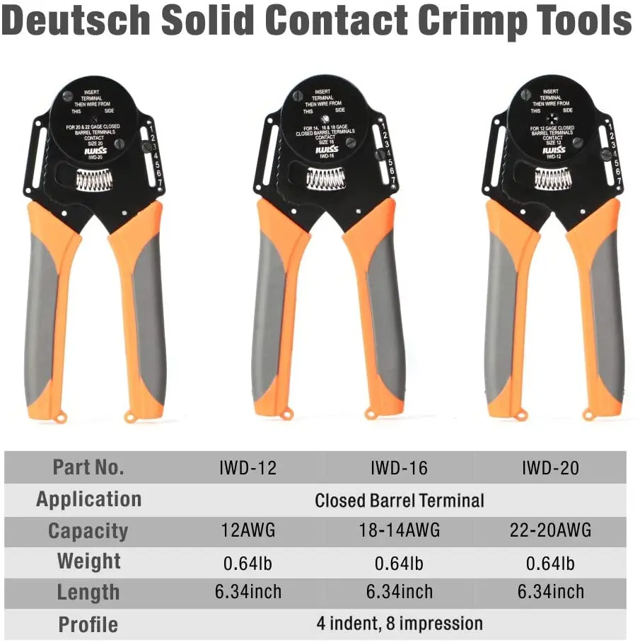 US $159.00 IWISS KITDC01 Automotive Rapair Mult Tool Kit Crimping Tools Set Removal Tools For Deutsch Terminals Weather Pack Terminals