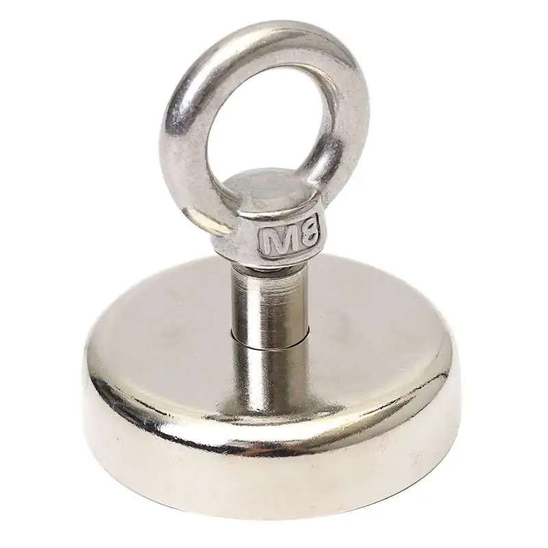 

130Kg Neodymium Recovery Super Magnet Metal Detector Treasure Hunting 60X70mm