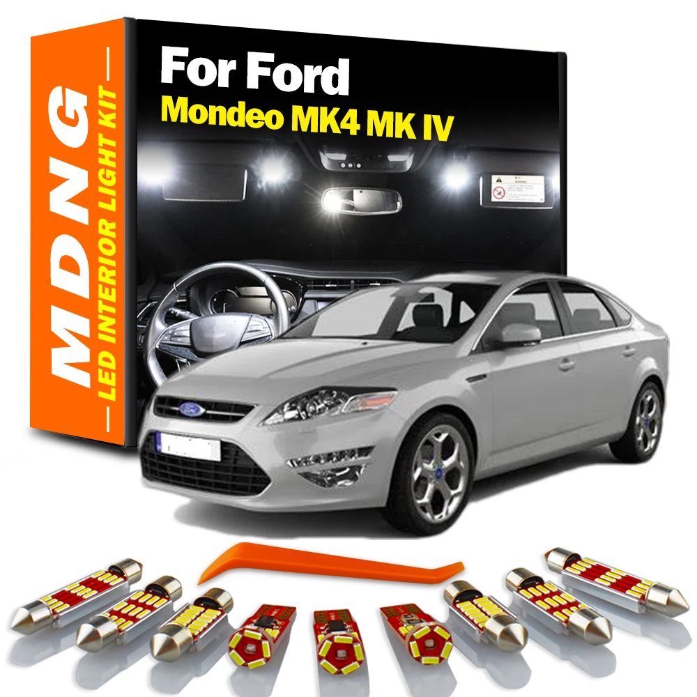 MDNG 12 шт. Canbus для Ford Mondeo MK4 MK IV Фотокарта купол багажник ящик перчаток зеркало