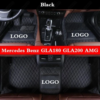 

Leather Car Foot Mats for Mercedes Benz GLA180 GLA200 GLA250 GLA45 AMG Custom Made SUV Auto Cars Floor Mat Pad Carpet Cover RUGS