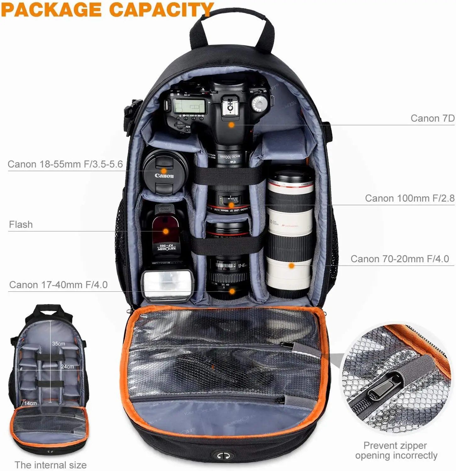  High quality Waterproof multi-functional Digital DSLR Camera Video Bag Small SLR Camera Bag for Pho
