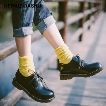 

Women Oxford shoes Lace-up round toe Patent leather flat shoes women 2019 Spring/Autumn Fashion mocassin femme Casual Footwear