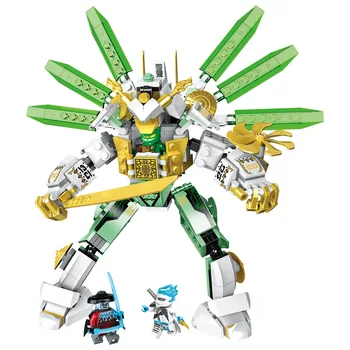 

New 316pcs Ninja Lloyd's Titan Mech Building Blocks Model Compatible 70676 Ninjagoes Lloyd Titan Mech Bricks Kids Toy