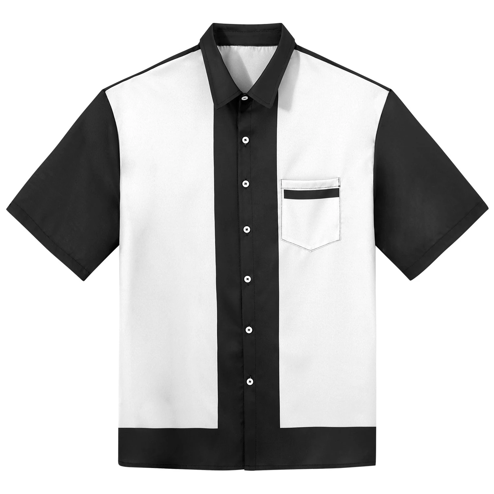 Color block short sleeve shirt Clearance