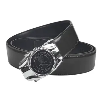 

MARK & LONA New Golf Men's Belt Alloy Automatic Buckle Fashion Patent Leather Sports Leisure BeltGolf Accessories Can Be Cut