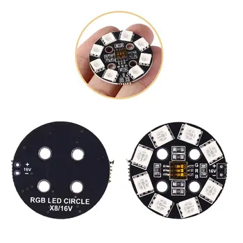 

Matek RGB LED Circle Board 7-colors X8 16V Part For FPV RC Multi-Rotor Racing Drone 1.9W Super Bright Light with 8 RGB5050 lamp