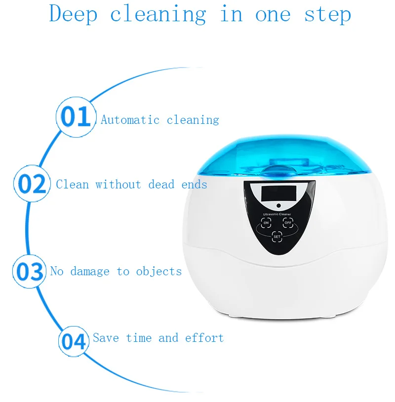 1 Pc Multi functional Automatic Nail Tool Cleaner Ultrasonic Cleaner