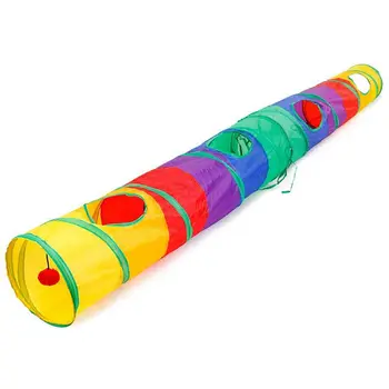 

Cat Tunnel Pet Tube Collapsible Play Toy Indoor Outdoor Kitty Puppy Toys for Puzzle Exercising Hiding Training and Running with