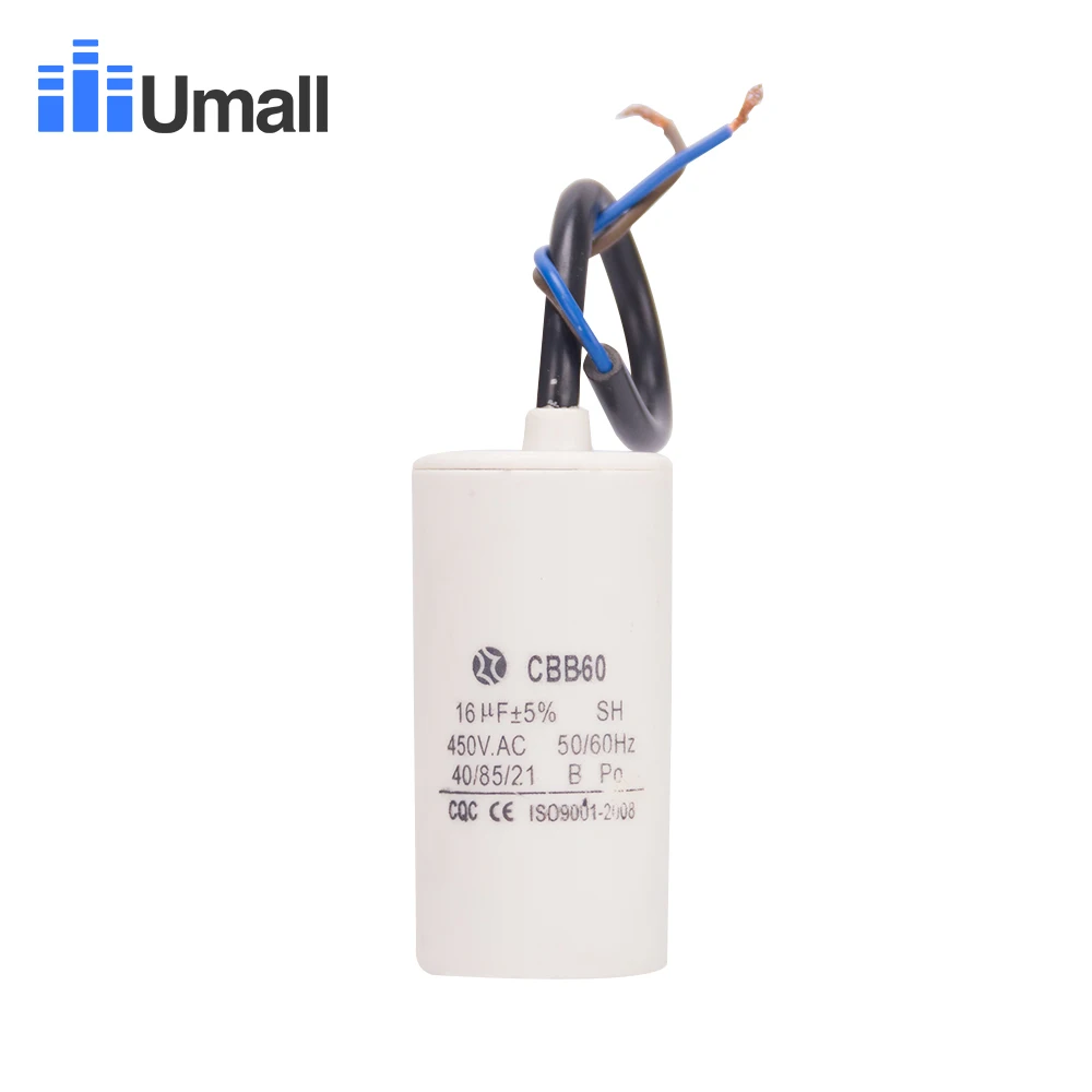 Condensador Del Motor Cbb60 40uf Con Cable 250vac 50/60hz | Meses Sin