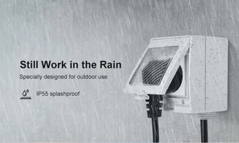 

SONOFF S55 Wi-Fi Smart Socket IP55 waterproof for outdoor use work with Amazon Alexa Google home IFTTT remote control by ewelink