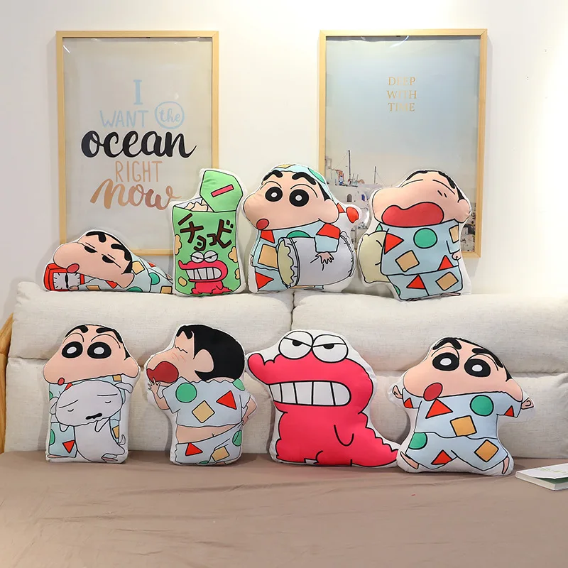 Симпатичный карандаш Shin-chan динозавр двухсторонняя подушка с принтом плюшевая