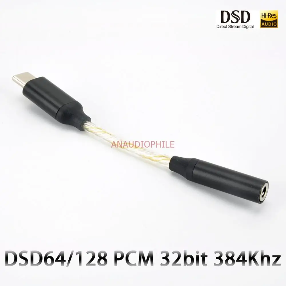 V2020 HiFi USB DSD DAC USB Type C DAC Headphone DSD128 32bit 384Khz HTRF 3D Gaming Earphone For Android Phone Tablet PC