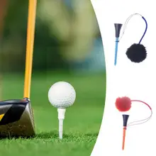 1pc Golf Tees Randomcolors 4cm Imitation Mink Fur Plush Loss Golf Rope Ball Accessory Holder Prevent Balls&handmade V3n7