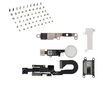 

6PCS/SET For iPhone 7 7P 8 8 Plus Front camera Ear Speaker Home Button Key Flex Cable + Metal Bracket +Full Set Screws