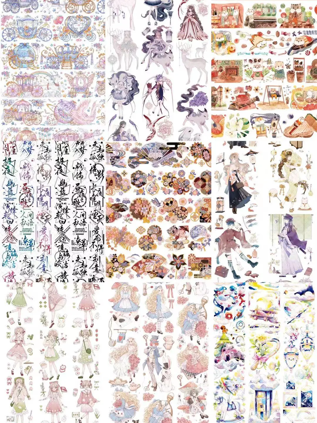 

Fairy Lovely Girl Collection PET Tape for Card Making DIY Scrapbooking Decorative Sticker