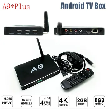 

Vmade Android TV Box WIFI 4K H.265 IPTV Google TV Media Player A9 Plus Amlogic S905X QuadCore Youtube Netflix 2+8GB Set-Top Box