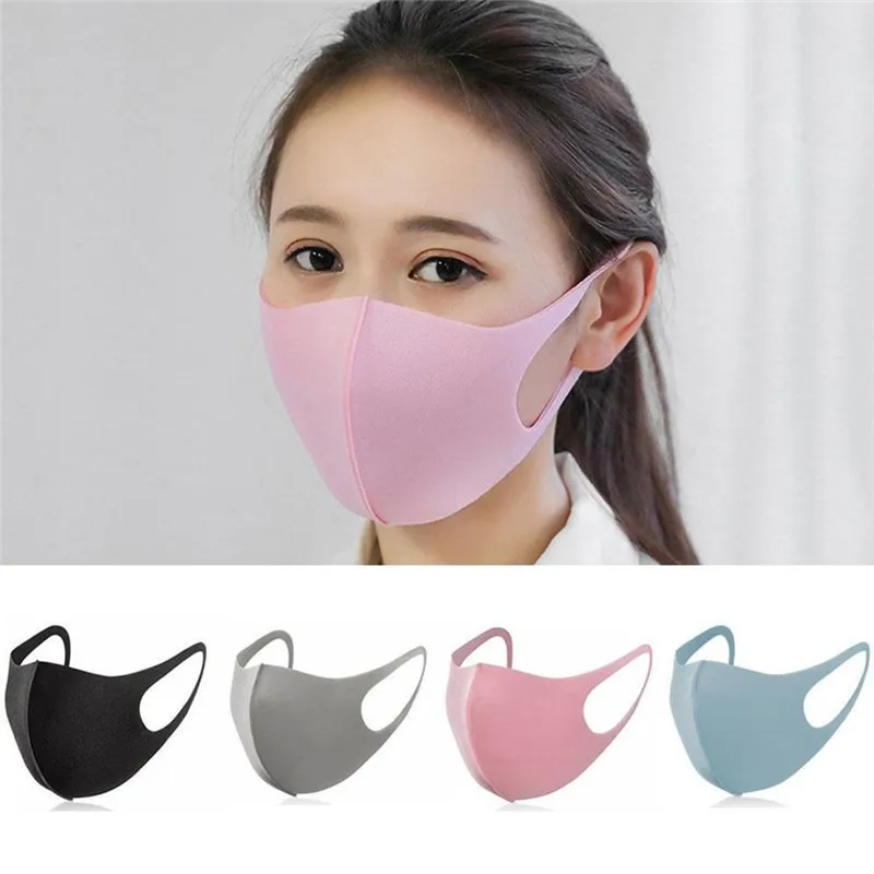 

5pcs Elastic Anti Dust Face Mask Washable Adult Children Anti-haze Mask 3D Solid Reusable Face Mouth Masks Anti-fog Cycling Mask